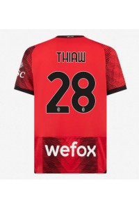 AC Milan Malick Thiaw #28 Jalkapallovaatteet Kotipaita 2023-24 Lyhythihainen